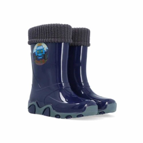 Demar bélelt gyerek gumicsizma - traktoros, kék