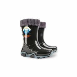 Demar bélelt gyerek gumicsizma, traktoros-grafit