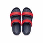 J1-es Crocs kisfiú szandál, Crocband Cruiser - tépőzáras, kék/piros 32/33