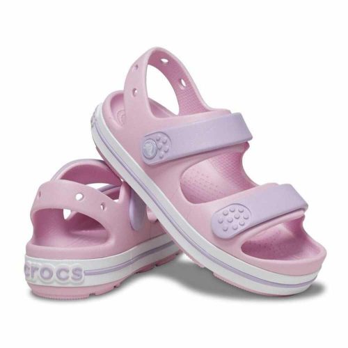 C10-es Crocs kislány szandál, Crocband Cruiser - tépőzáras, Balerina pink 27/28