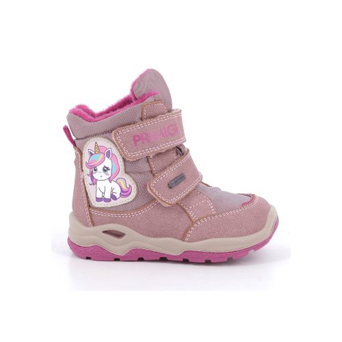 22-es Primigi Gore-tex vízálló lány téli cipő, unikornisos, rózsaszín