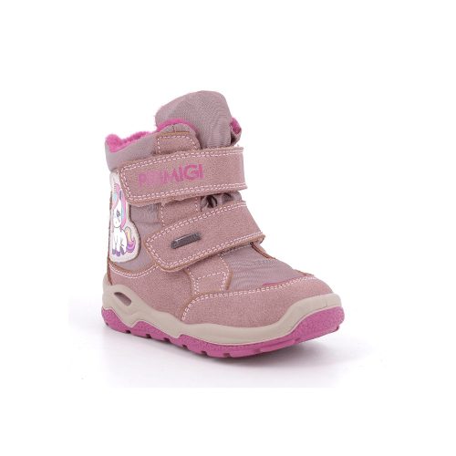 22-es Primigi Gore-tex vízálló lány téli cipő, unikornisos, rózsaszín