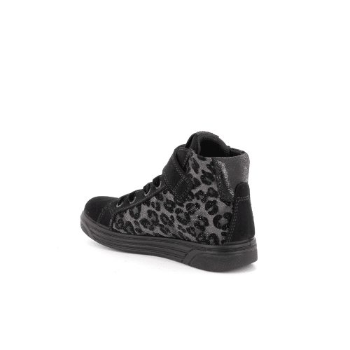36-os Primigi Gore-tex vízálló kislány magasszárú átmeneti cipő, fekete/leopárd