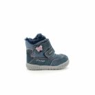 PRIMIGI GORE-TEX vízálló csillámos, pillangós bundás bakancs, farmer kék