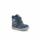 PRIMIGI GORE-TEX vízálló csillámos, pillangós bundás bakancs, farmer kék