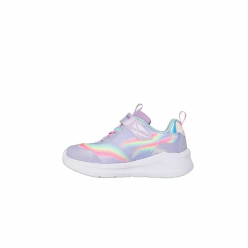 24-es Skechers villogó lány sportcipő -Unicorn Chaser, unicornisos, halvány lila