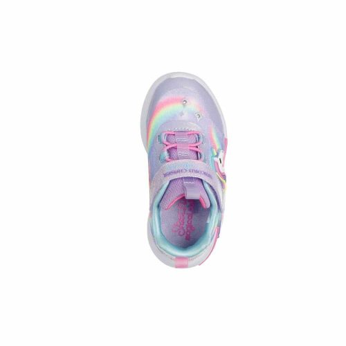 24-es Skechers villogó lány sportcipő -Unicorn Chaser, unicornisos, halvány lila