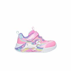   24-es Skechers villogó lány sportcipő -Unicorn Chaser, unicornisos, rózsaszín