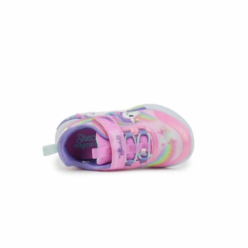 24-es Skechers villogó lány sportcipő -Unicorn Chaser, unicornisos, rózsaszín