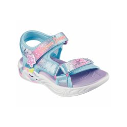   Skechers Unicorn Dreams, unicornisos kislány szandál-türkiz/lila