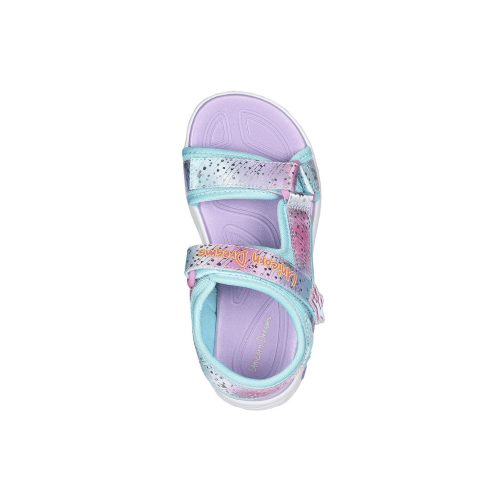 Skechers Unicorn Dreams, unicornisos kislány szandál-türkiz/lila