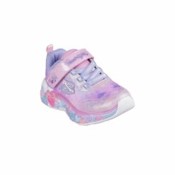   24-es Skechers villogó lány sportcipő - Eternal Heart Lights, szívecskés, rózsaszín 