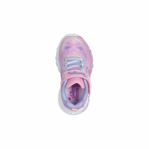 24-es Skechers villogó lány sportcipő - Eternal Heart Lights, szívecskés, rózsaszín 