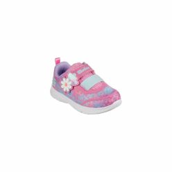   Skechers Comfy Flex 2.0 - Dancing Daisy - vídám virágos kislány sportcipő, rózsaszín