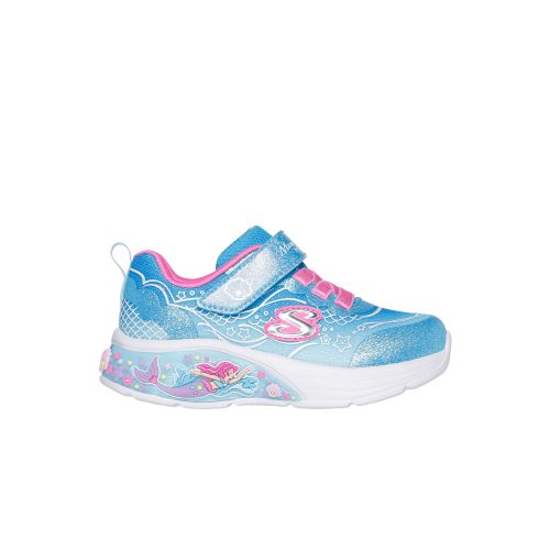 23-as Skechers lány sportcipő - My Dreamers, világítós sellő mintás, kék 