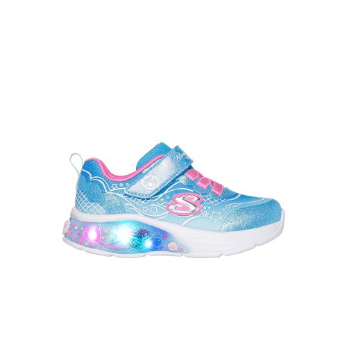 23-as Skechers lány sportcipő - My Dreamers, világítós sellő mintás, kék 