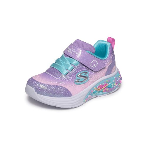 23-as Skechers lány sportcipő - My Dreamers, világítós sellő mintás, lila 