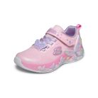 27,5-es Skechers villogós lány sportcipő - pillangós, rózsaszín