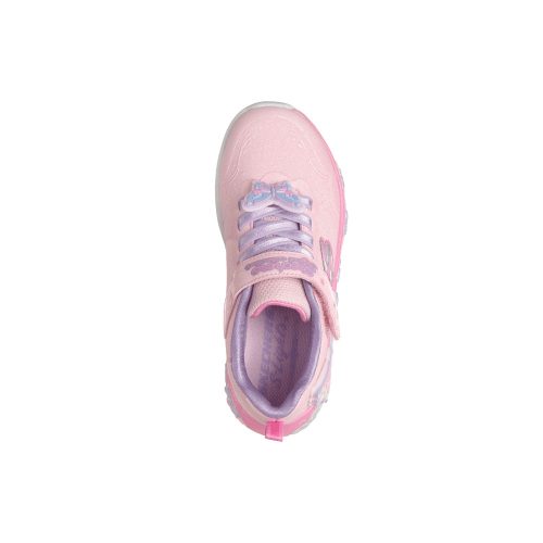 27,5-es Skechers villogós lány sportcipő - pillangós, rózsaszín