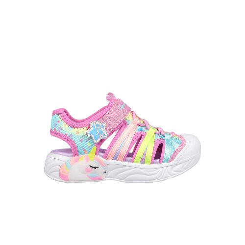 Skechers Unicorn Dreams Explorer, unicornis kislány zárt orrú szandál-rózsaszín