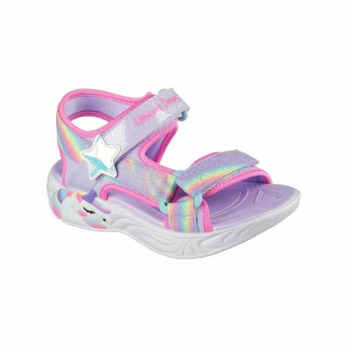 28-as Skechers unikornis szandál, Dreamy Unicorns - levendula/multicolor