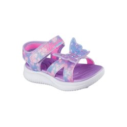   25-ös Skechers villogó lány szandál, pillangós, lila/multicolor