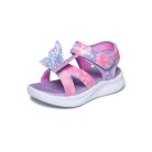 25-ös Skechers villogó lány szandál, pillangós, lila/multicolor