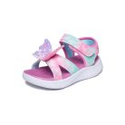 25-ös Skechers villogó lány szandál, pillangós, rózsaszín/multicolor