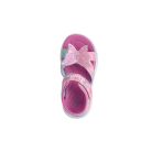 25-ös Skechers villogó lány szandál, pillangós, rózsaszín/multicolor