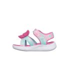 25-ös Skechers villogó lány szandál, pillangós, rózsaszín/multicolor