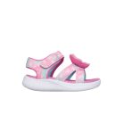 25-ös Skechers villogó lány szandál, pillangós, rózsaszín/multicolor