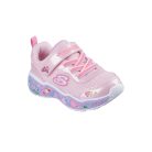 24-es Skechers lány sportcipő - csajos mintával, rózsaszín