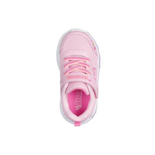 24-es Skechers lány sportcipő - csajos mintával, rózsaszín