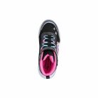 27,5-es Skechers villogó magasszárú cipő, unikornisos, Jumping Magic, fekete/multicolor 