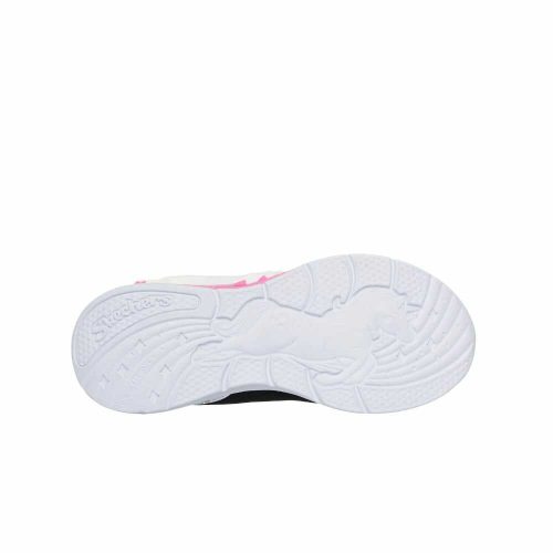 27,5-es Skechers villogó magasszárú cipő, unikornisos, Jumping Magic, fekete/multicolor 