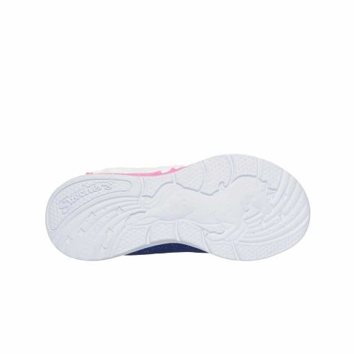 27,5-es Skechers villogó magasszárú cipő, unikornisos, Jumping Magic, sötétkék/multicolor