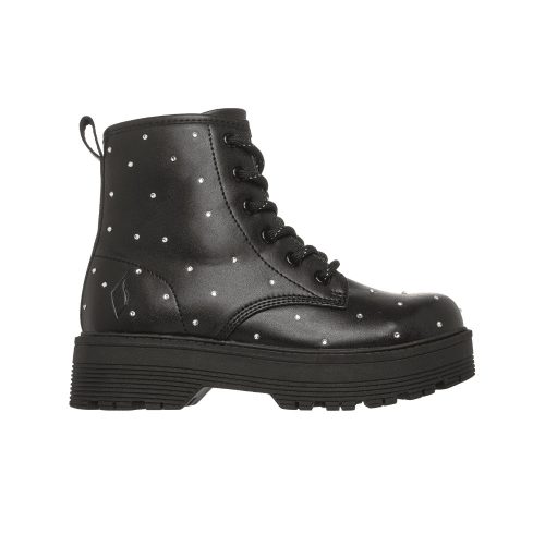33-as Skechers lány átmeneti bokacsizma, Gravlen HI – Jewels Strut, fekete 