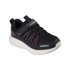  29-es Skechers vízálló lány sportcipő, Waterproof: Bounder Pro – Aqua Step, fekete/pink
