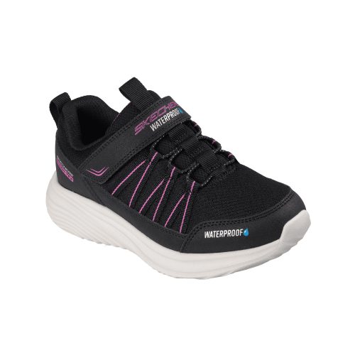 31-es Skechers vízálló lány sportcipő, Waterproof: Bounder Pro – Aqua Step, fekete/pink