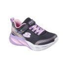 27-es Skechers villogós lány sportcipő, szivárványos színekkel, fekete