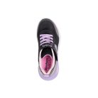 27-es Skechers villogós lány sportcipő, szivárványos színekkel, fekete