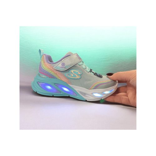 27-es Skechers villogós lány sportcipő, szivárványos színekkel