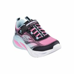   31-es Skechers lány villogó sportcipő - S-Lights: Cosmic Glow, fekete/multi 