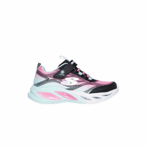 32-es Skechers lány villogó sportcipő - S-Lights: Cosmic Glow, fekete/multi 
