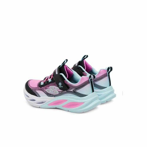 32-es Skechers lány villogó sportcipő - S-Lights: Cosmic Glow, fekete/multi 