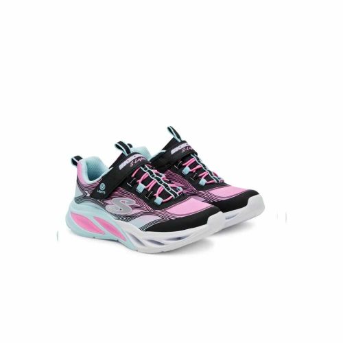35-ös Skechers lány villogó sportcipő - S-Lights: Cosmic Glow, fekete/multi 