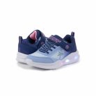 31-es Skechers lány villogó sportcipő - S-Lights: Sola Glow, világos kék/lila