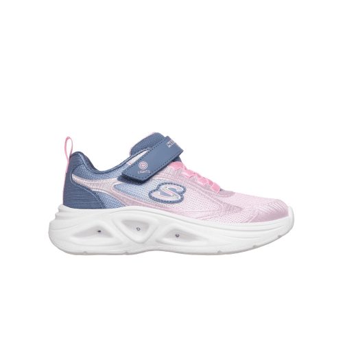 28-as Skechers villogós lány sportcipő, rózsaszín/szürke
