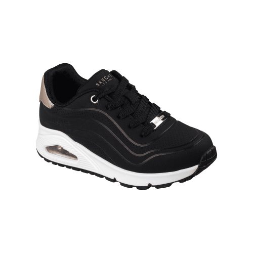 39,5-es Skechers lány/női Uno sportcipő, fekete