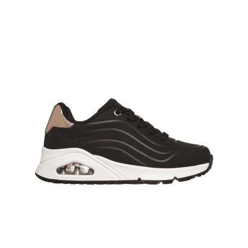 39,5-es Skechers lány/női Uno sportcipő, fekete